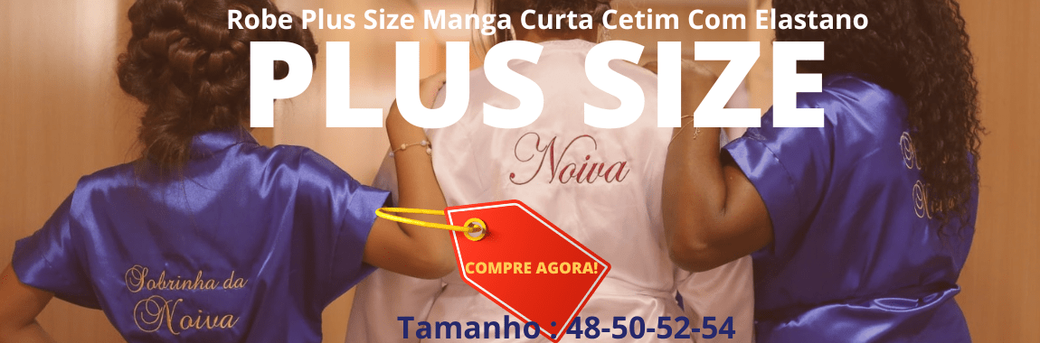 Robe de Cetim Plus Size 