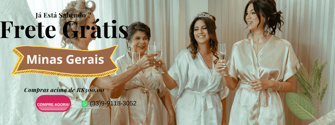 Robe de Cetim Roupão Feminino 