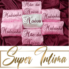 Kit c/10 Robe para Noiva e Madrinha de Casamento e irmã da Noiva Bordados Personalizado 