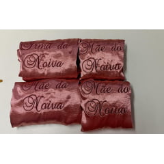 Robe de Cetim Feminino Bordado Personalizado  Irmã da Noiva 