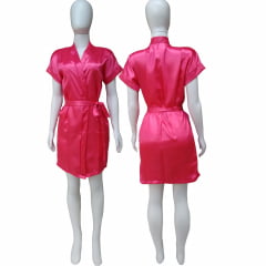Robe de Cetim Feminino Normal Cor Rosa Pink 